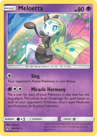 Meloetta (104/214) [SM  Lost Thunder] - Rare