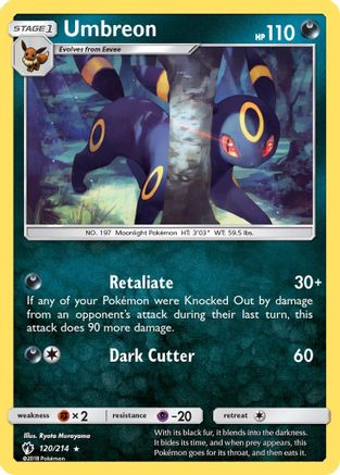 Umbreon (120/214) [SM  Lost Thunder] Reverse Holofoil - Rare