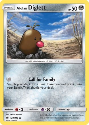 Alolan Diglett (122/214) [SM  Lost Thunder] Reverse Holofoil - Common