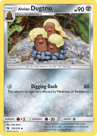 Alolan Dugtrio (123/214) [SM  Lost Thunder] Reverse Holofoil - Uncommon