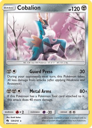 Cobalion (129/214) [SM  Lost Thunder] Holofoil - Holo Rare