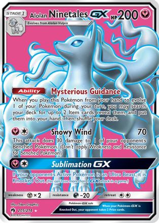 Alolan Ninetales GX (Full Art) (205/214) [SM  Lost Thunder] Holofoil - Ultra Rare