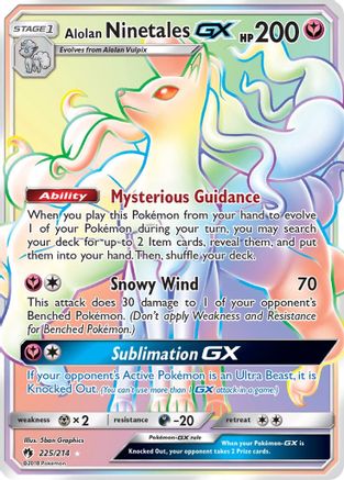 Alolan Ninetales GX (Secret) (225/214) [SM  Lost Thunder] Holofoil - Secret Rare
