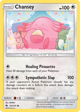 Chansey (152/214) [SM  Lost Thunder] Reverse Holofoil - Common