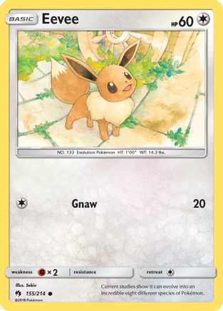 Eevee (155/214) [SM  Lost Thunder] Reverse Holofoil - Common