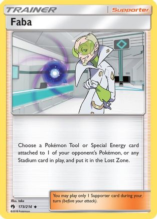 Faba (173/214) [SM  Lost Thunder] Reverse Holofoil - Uncommon