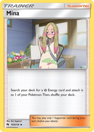 Mina (183/214) [SM  Lost Thunder] Reverse Holofoil - Uncommon