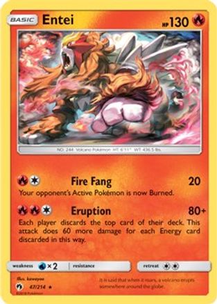 Entei (SM Lost Thunder) (47/214) [Deck Exclusives] Holofoil - Holo Rare