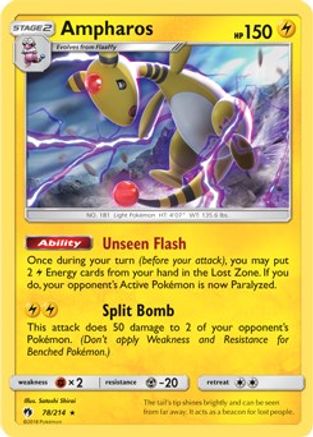 Ampharos (SM Lost Thunder) (78/214) [Deck Exclusives] - Rare