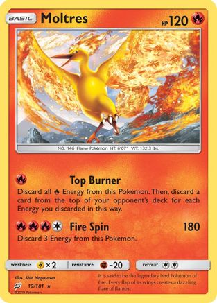Moltres (019/181) [SM  Team Up] Reverse Holofoil - Holo Rare