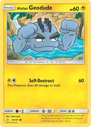 Alolan Geodude (034/181) [SM  Team Up] Reverse Holofoil - Common
