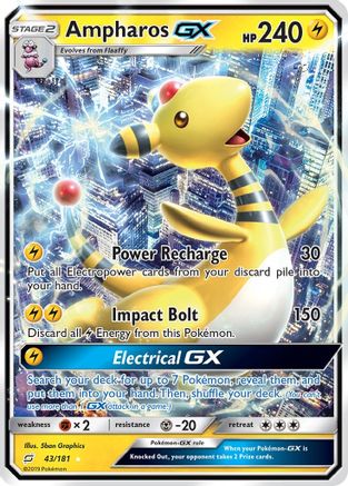 Ampharos GX (043/181) [SM  Team Up] Holofoil - Ultra Rare