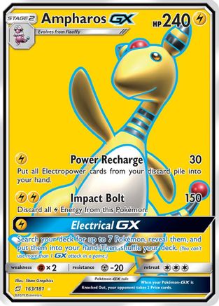 Ampharos GX (Full Art) (163/181) [SM  Team Up] Holofoil - Ultra Rare