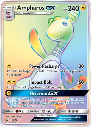 Ampharos GX (Secret) (185/181) [SM  Team Up] Holofoil - Secret Rare