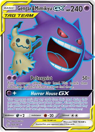 Gengar & Mimikyu GX (Full Art) (164/181) [SM  Team Up] Holofoil - Ultra Rare