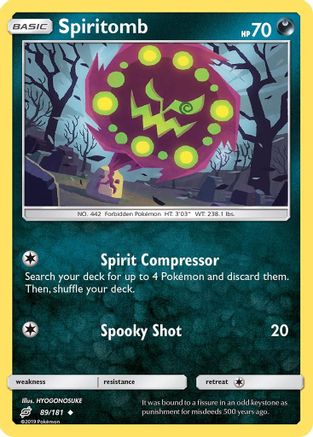Spiritomb (89/181) [SM  Team Up] Reverse Holofoil - Uncommon