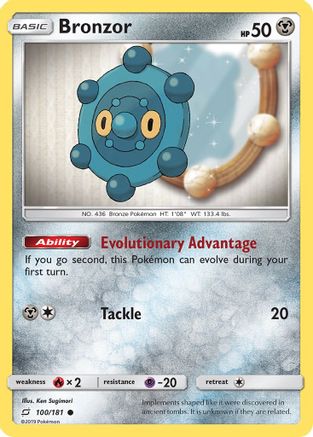 Bronzor (100/181) [SM  Team Up] Reverse Holofoil - Common