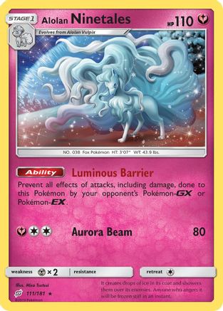Alolan Ninetales (111/181) [SM  Team Up] Holofoil - Holo Rare