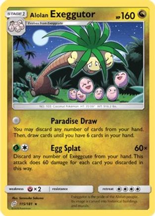 Alolan Exeggutor (115/181) [SM  Team Up] Reverse Holofoil - Rare