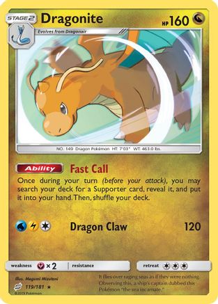 Dragonite (119/181) [SM  Team Up] Holofoil - Holo Rare