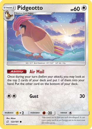 Pidgeotto (123/181) [SM  Team Up] - Common