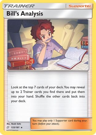 Bill's Analysis (133/181) [SM  Team Up] Holofoil - Holo Rare