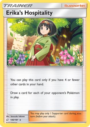 Erika's Hospitality (140/181) [SM  Team Up] Reverse Holofoil - Holo Rare