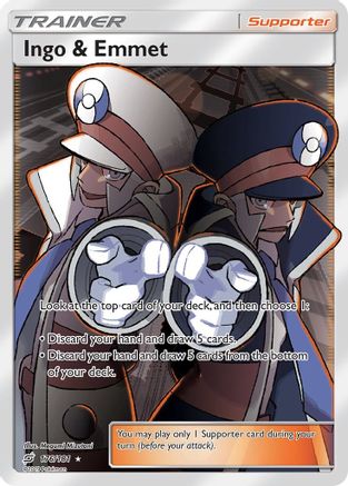 Ingo & Emmet (Full Art) (176/181) [SM  Team Up] Holofoil - Ultra Rare