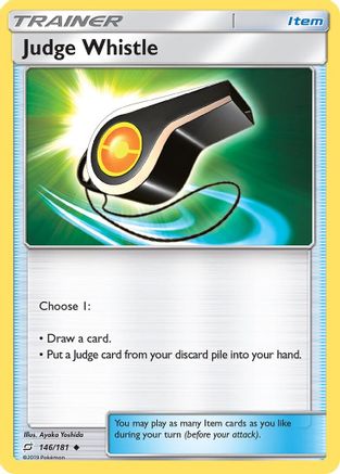 Judge Whistle (146/181) [SM  Team Up] Reverse Holofoil - Uncommon