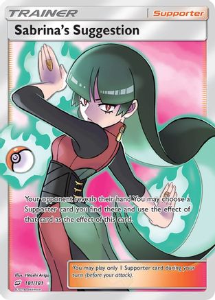 Sabrina's Suggestion (Full Art) (181/181) [SM  Team Up] Holofoil - Ultra Rare