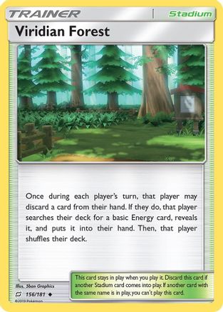 Viridian Forest (156/181) [SM  Team Up] Reverse Holofoil - Uncommon