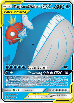 Magikarp & Wailord GX (Full Art) (160/181) [SM  Team Up] Holofoil - Ultra Rare