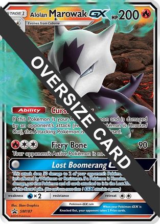 Alolan Marowak GX - SM187 (SM187) [Jumbo Cards] Holofoil - Promo