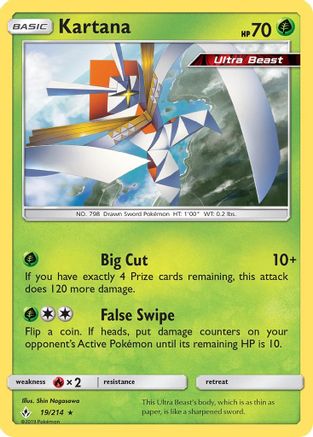 Kartana (019/214) [SM  Unbroken Bonds] Holofoil - Holo Rare