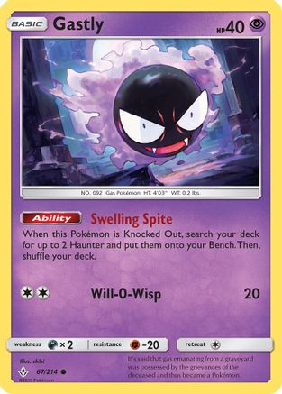 Gastly (067/214) [SM  Unbroken Bonds] - Common