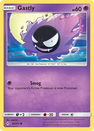 Gastly (068/214) [SM  Unbroken Bonds] Reverse Holofoil - Common