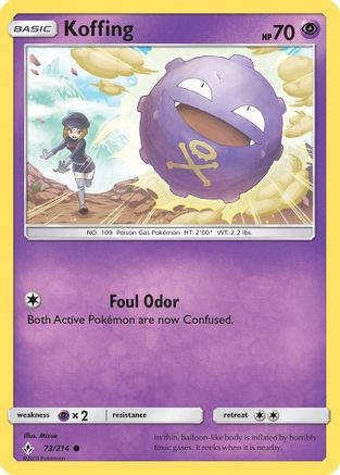 Koffing (073/214) [SM  Unbroken Bonds] Reverse Holofoil - Common