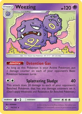Weezing (074/214) [SM  Unbroken Bonds] - Rare