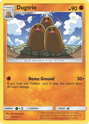 Dugtrio (86/214) [SM  Unbroken Bonds] - Rare