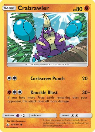Crabrawler (104/214) [SM  Unbroken Bonds] - Common
