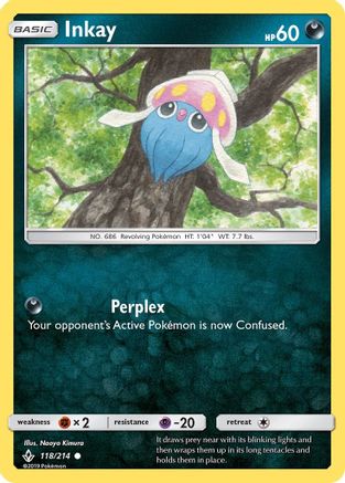 Inkay (118/214) [SM  Unbroken Bonds] Reverse Holofoil - Common