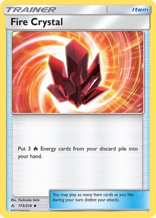 Fire Crystal (173/214) [SM  Unbroken Bonds] Reverse Holofoil - Uncommon