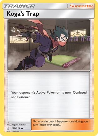 Koga's Trap (177/214) [SM  Unbroken Bonds] Reverse Holofoil - Uncommon