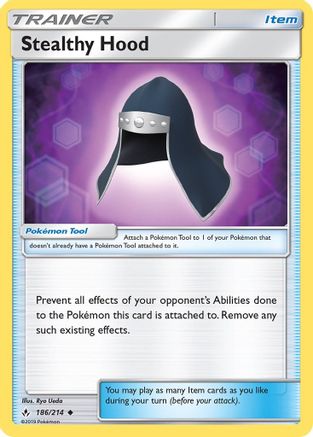 Stealthy Hood (186/214) [SM  Unbroken Bonds] Reverse Holofoil - Uncommon