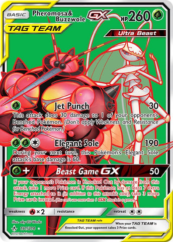 Pheromosa & Buzzwole GX (191) (Full Art) [SM10 - 191/214]