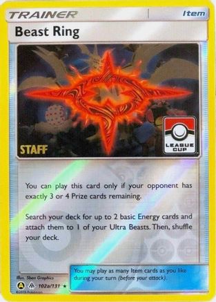 Beast Ring (League Cup) [Staff] (102a/131) [League & Championship Cards] Reverse Holofoil - Promo