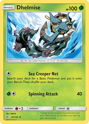Dhelmise (20/236) [SM  Unified Minds] Reverse Holofoil - Uncommon
