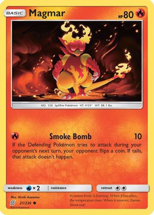 Magmar (021/236) [SM  Unified Minds] Reverse Holofoil - Common