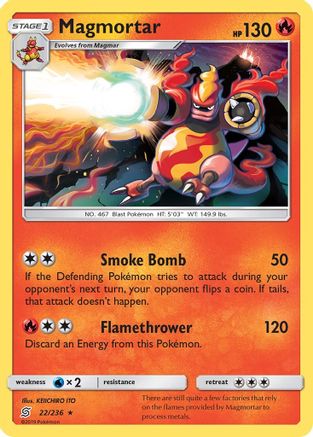 Magmortar (22/236) [SM  Unified Minds] Reverse Holofoil - Rare