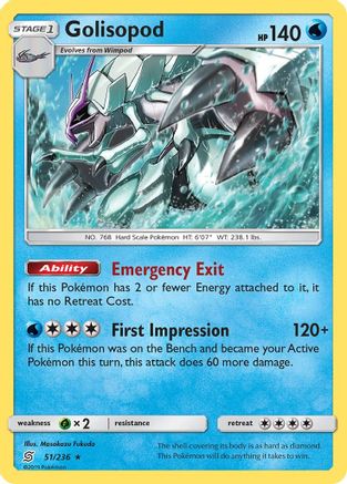 Golisopod (51/236) [SM  Unified Minds] Reverse Holofoil - Holo Rare